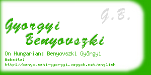 gyorgyi benyovszki business card